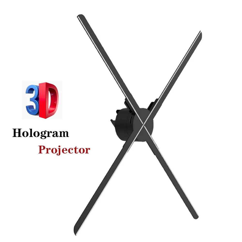 New Holographic 3d projection floating naked eye instrument lamp aerial imaging fan  LED hologrom mobile advertising machine