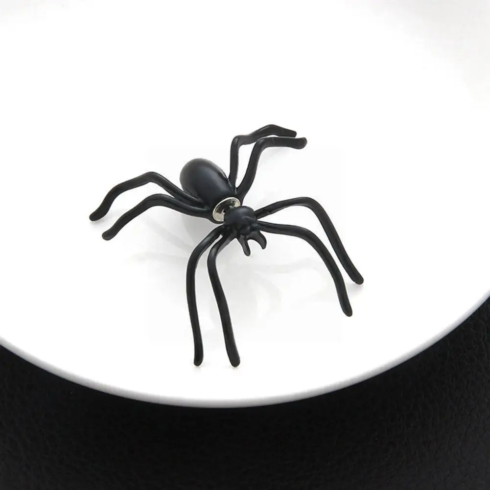 

1 шт., черная фотография, украшения на Хэллоуин, костюмы для женщин, 3D страшный черный паук, серьги-гвоздики для Хэллоуина, вечевечерние НКИ «...