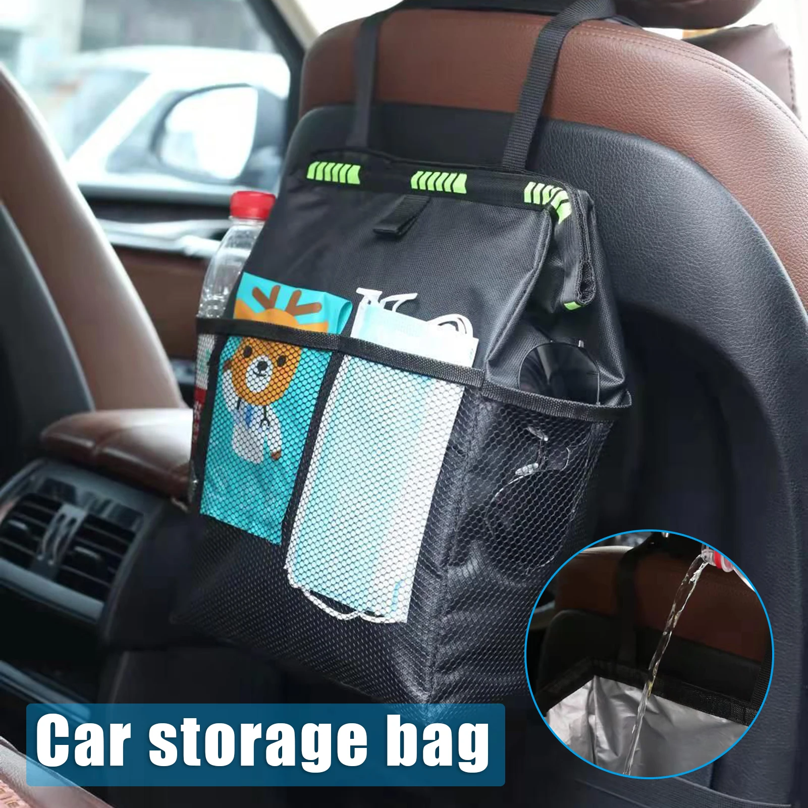 New Hot Foldable Hanging Car Garbage Bag Portable Waterproof Trash Can Multifunctional Large Capacity Storage | Автомобили и