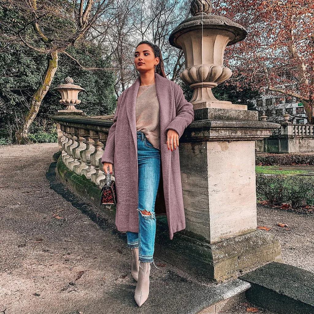 Новинка модные женские куртки SAGACE с длинным рукавом однотонное повседневное