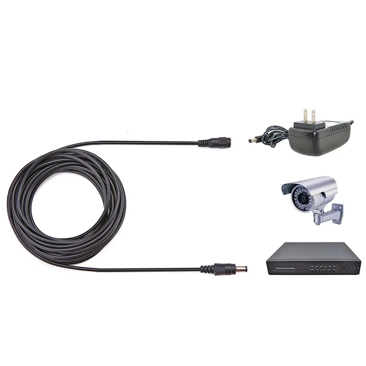 Удлинитель питания штекер гнездо постоянного тока 10 футов черный удлинитель 20AWG