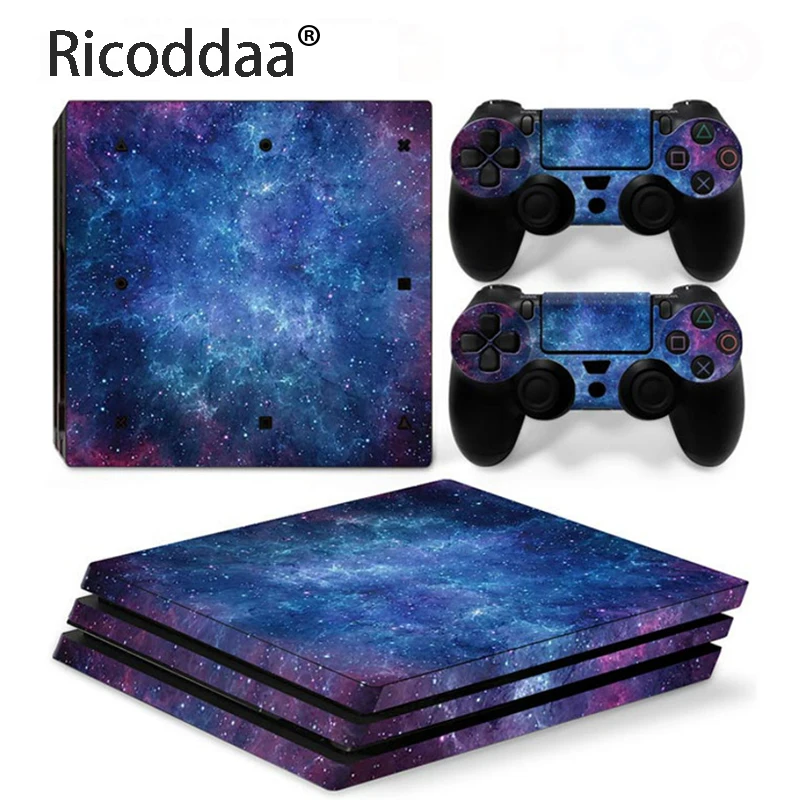 Виниловая наклейка нового дизайна для консоли PS4 Pro + 2 контроллера Sony Playstation 4