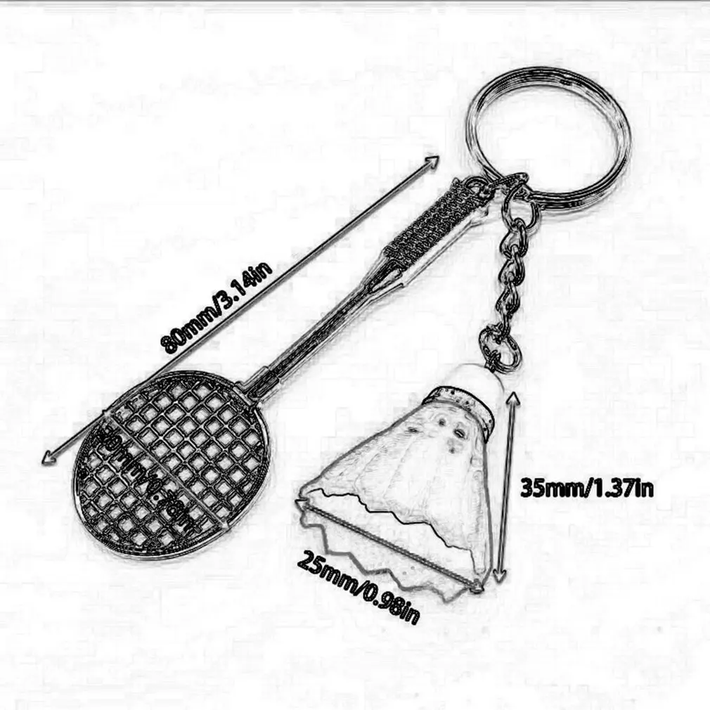 Брелок &quotбадминтон&quot Студенческая сумка Подвеска Спортивные товары мини