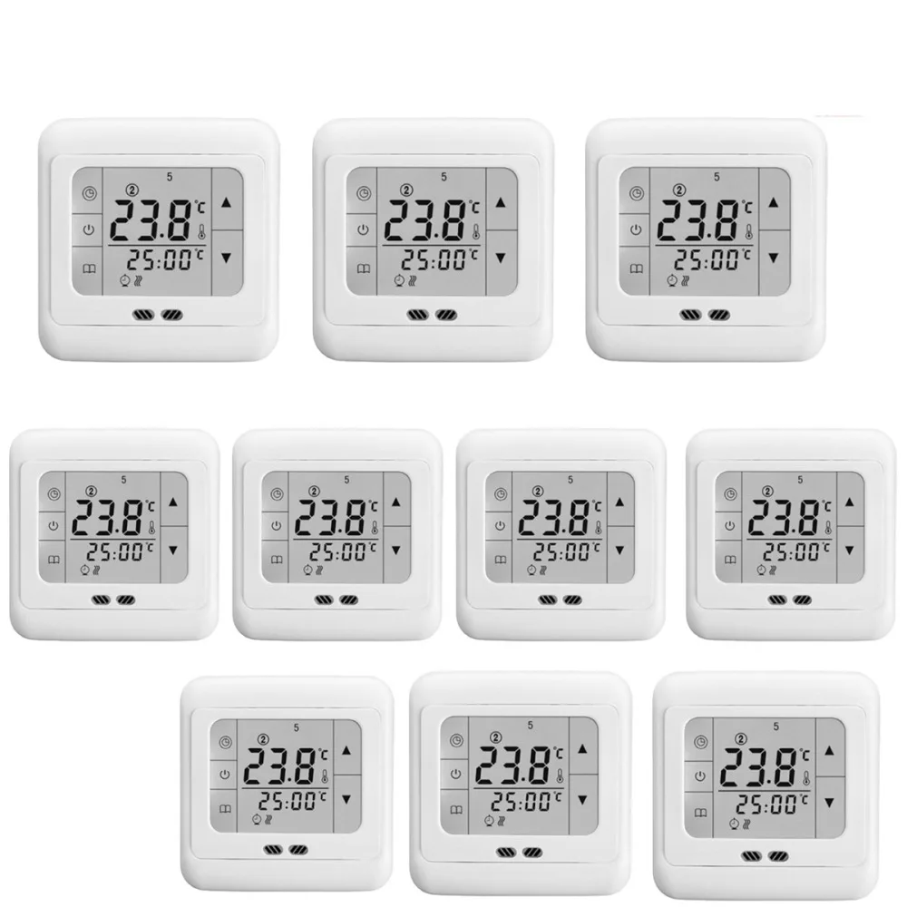

Programmable Digital Thermoregulator Touch Screen Room Heating Thermostat Underfloor Heating for Warm Floor Electric Heating Sys