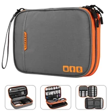 Portable Electronic Accessories Travel case,Cable Organizer Bag Gadget Carry Bag for iPad,Cables,Power,USB Flash Drive, Charger