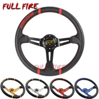 car universal 350mm leather steering wheel pvc racing steering wheel sports high quality auto parts modification