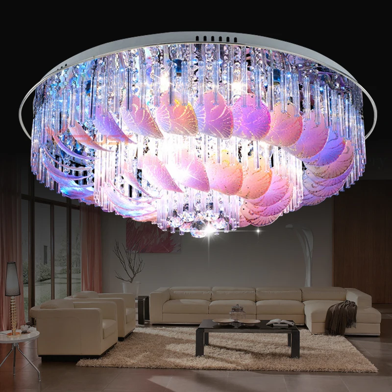 Modern Ceiling Lamps Round Crystal Lights LED Lamparas de techo Luces Home Lighting Fixture Romantic | Лампы и освещение