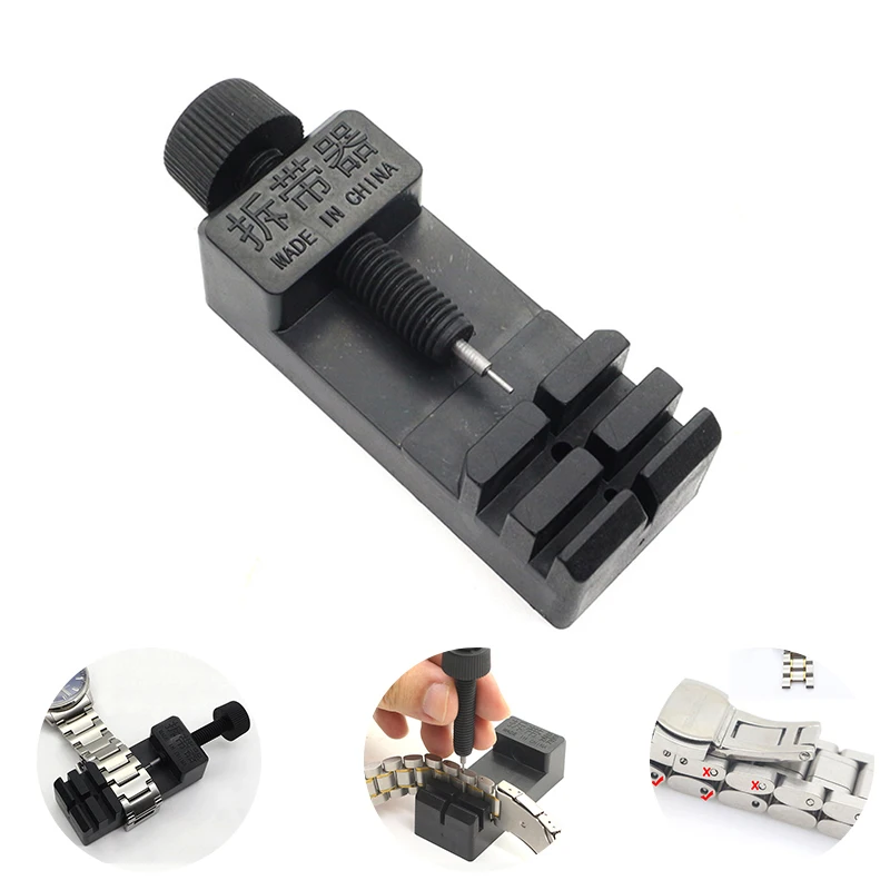 

Watch Band Link Remover Adjustable Tool Slit Strap Bracelet Chain Pin Adjuster Repair Tool Kit New