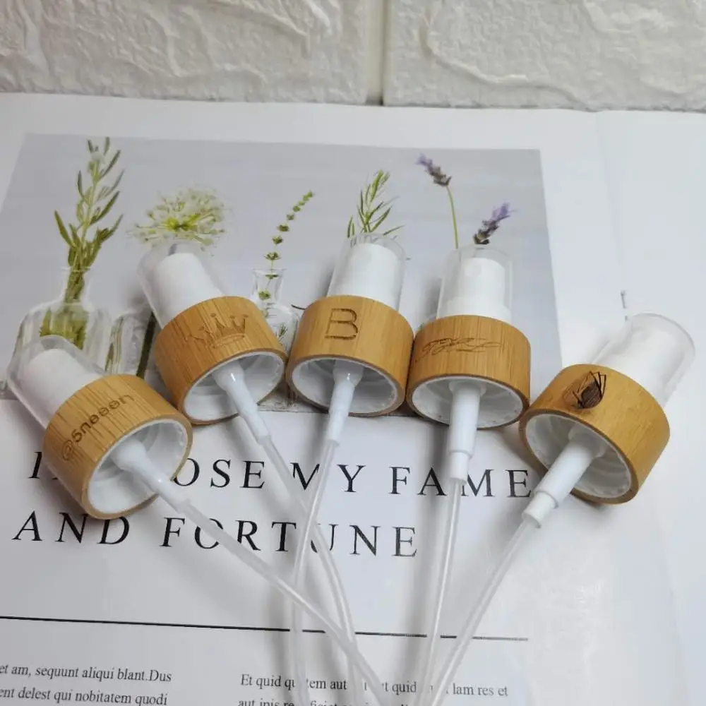 

Высококачественная 24/410 бамбуковая деревянная крышка с распылителем, матовая стеклянная бутылка, головка насоса для путешествий, многоразо...
