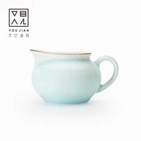 porcelain fair cup tea dispenser kung fu tea set heat resistant thickened tea sea with fair cup large creative cup gongdaobei