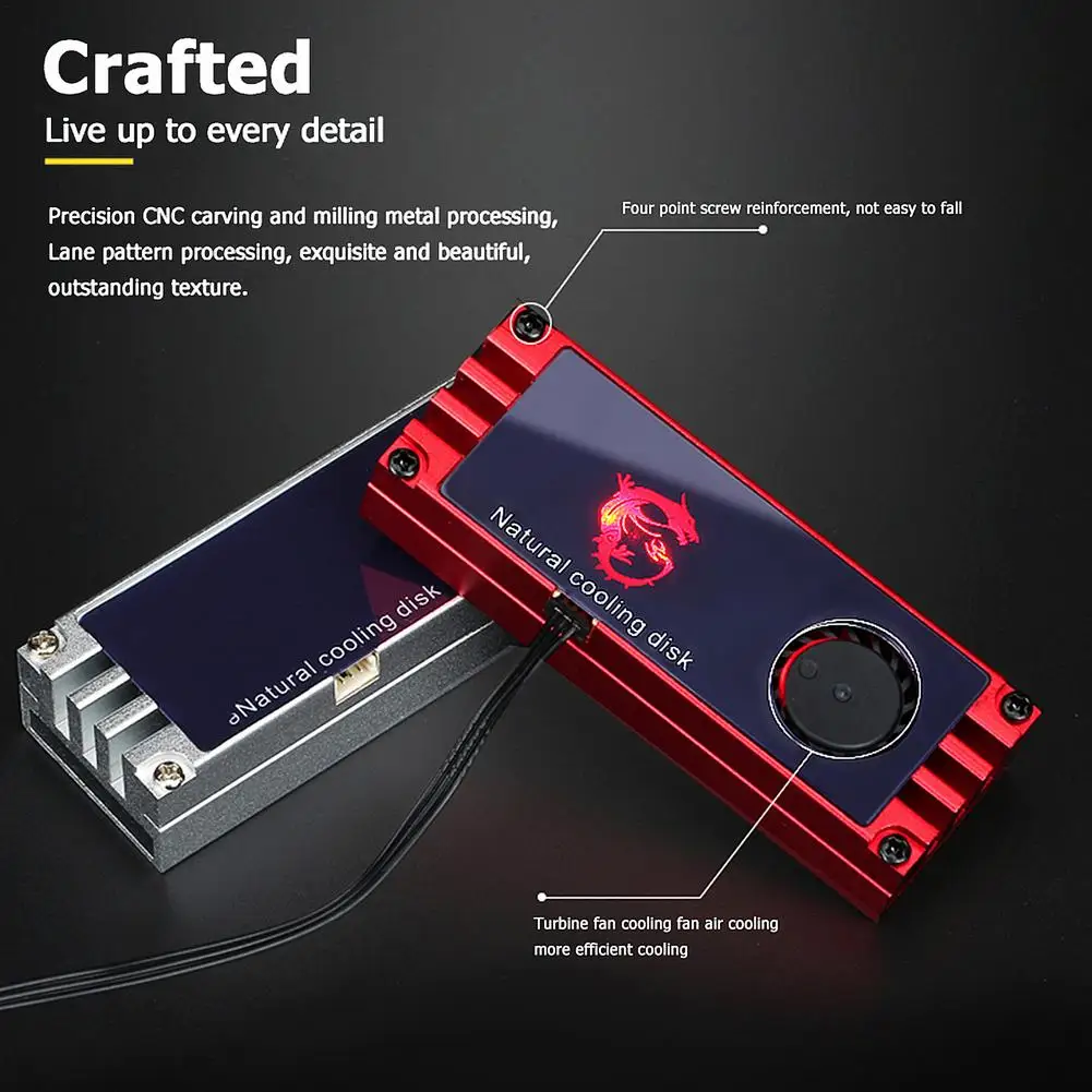 Радиатор для твердотельного накопителя M2 охлаждающий вентилятор температурный