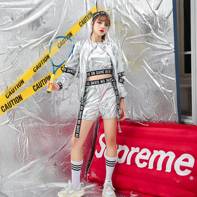 Новый современный костюм для джазовых танцев женский выступлений в стиле хип хоп