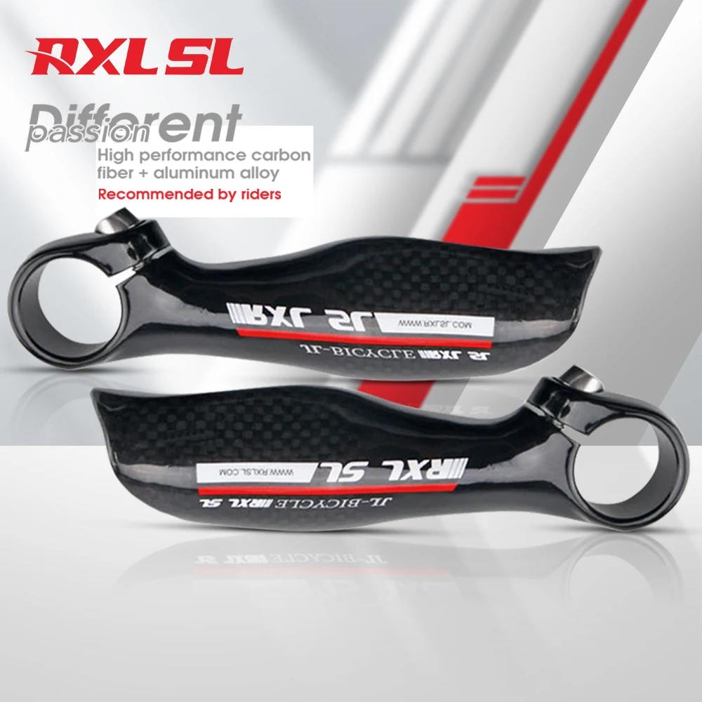 

RXL SL Bicycle Bar Ends Small Auxiliary Handlebar MTB Bicycle Accessories Parts 3K Glossy Ultralight Carbon Handlebar Horn