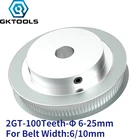 Зубчатый шкив GKTOOLS 100 зубцов 2GT, отверстие 66. Синхронный ремень GT2 шириной 358101214151619202225 мм, 610 мм, 100 зубьев, 100 T