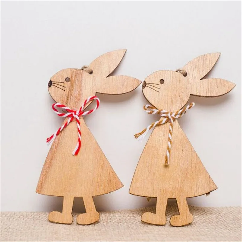 Пасхальный кролик деревянное украшение для рабочего стола деревянные поделки