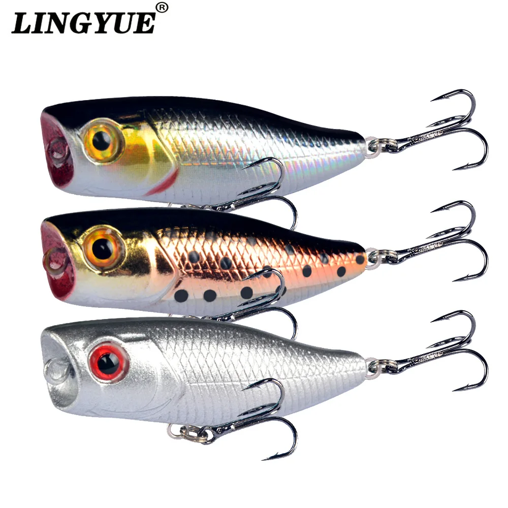 

New 1pcs 4.5cm 3.5g Mini Popper Hard Bait Minnow Fishing Lure Crankbait Wobbler Tackle Isca Poper Floating Top Water pike Lures