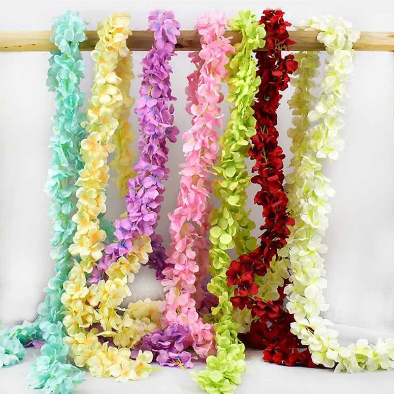 200 см искусственные цветы в полоску с цветами свадебные цепочка цветов