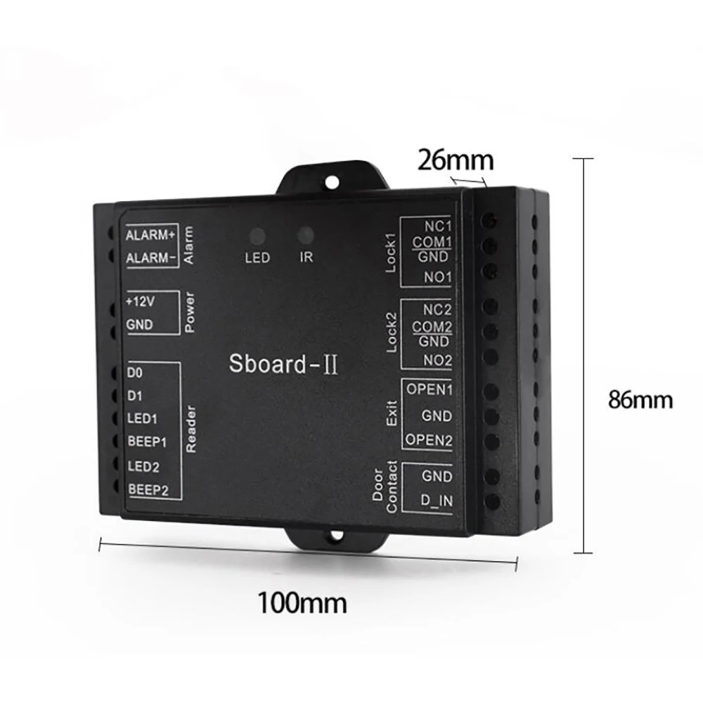 Плата управления доступом Sboard II mini Wi Fi 2 двери двойное реле 2100 пользователей 26 37
