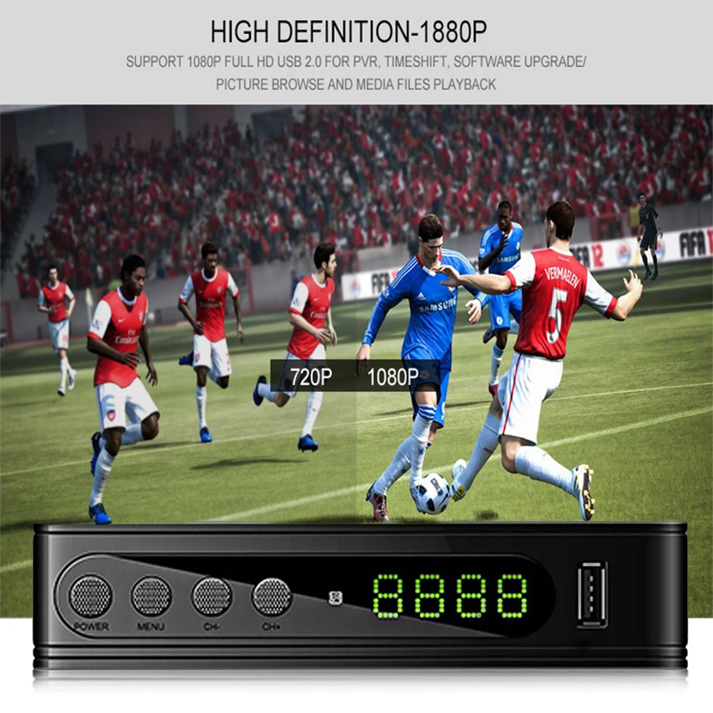HD1080p ТВ приемник U2C DVB-T2 ТВ-приставка тюнер приемник для монитора адаптер USB2.0 тюнер приемник декодер Dvbt2