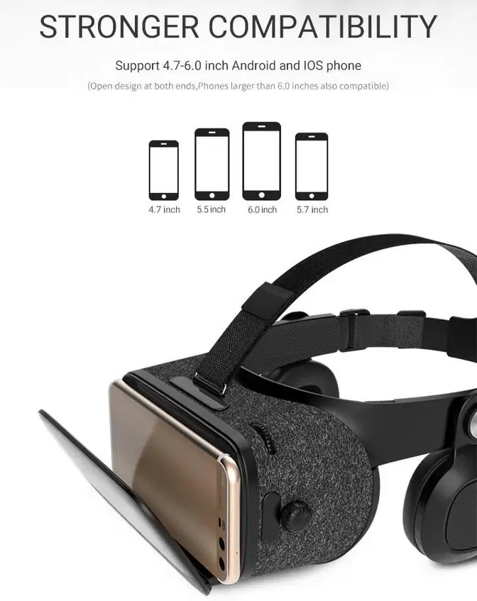 HiMISS VR Z5 Virtual Reality Glasses 3d Headset Google Cardboard Helmet Goggles | Электроника