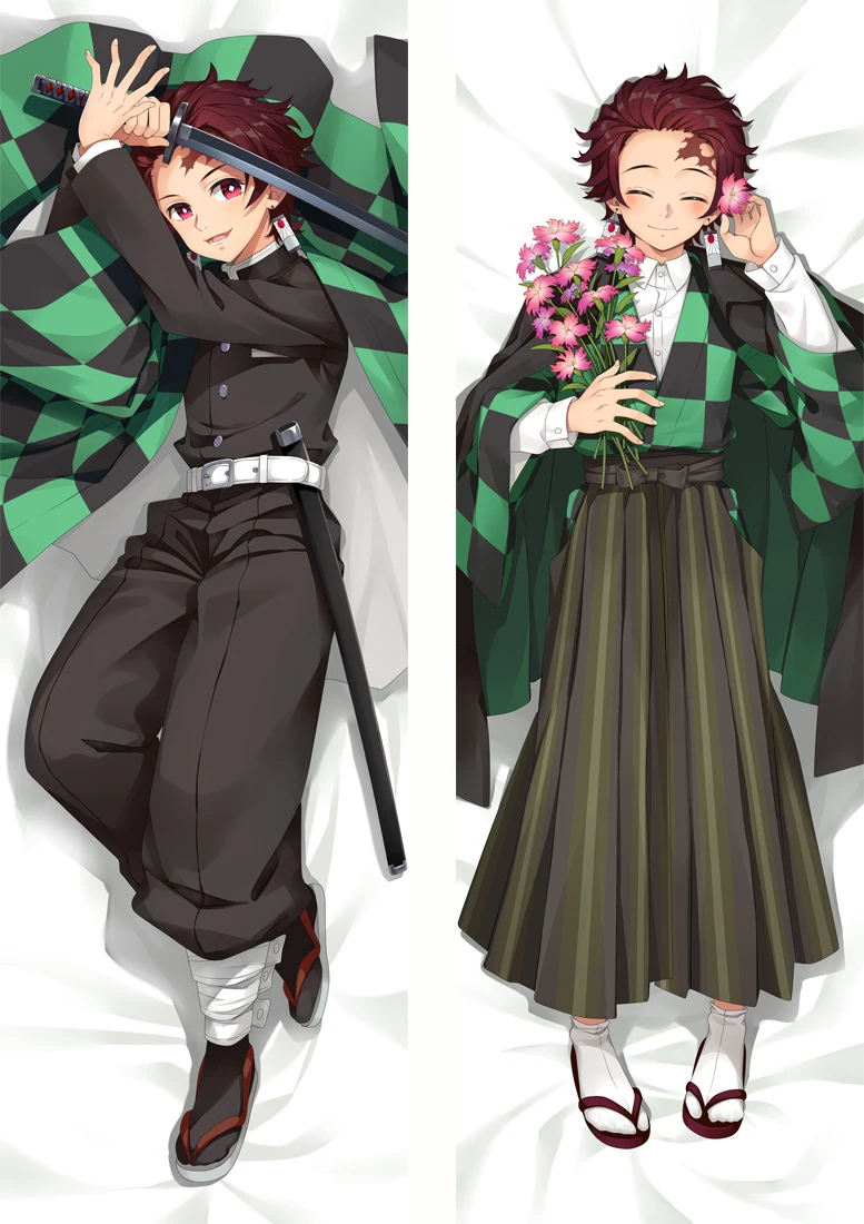 Аниме Kimetsu без Yaiba наволочки демон убийца Dakimakura Чехол для крутых мальчишек 3D