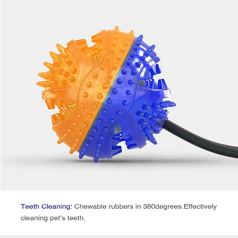 ПЭТ молярная игрушка для кусания пола двойная присоска собачий канат войны