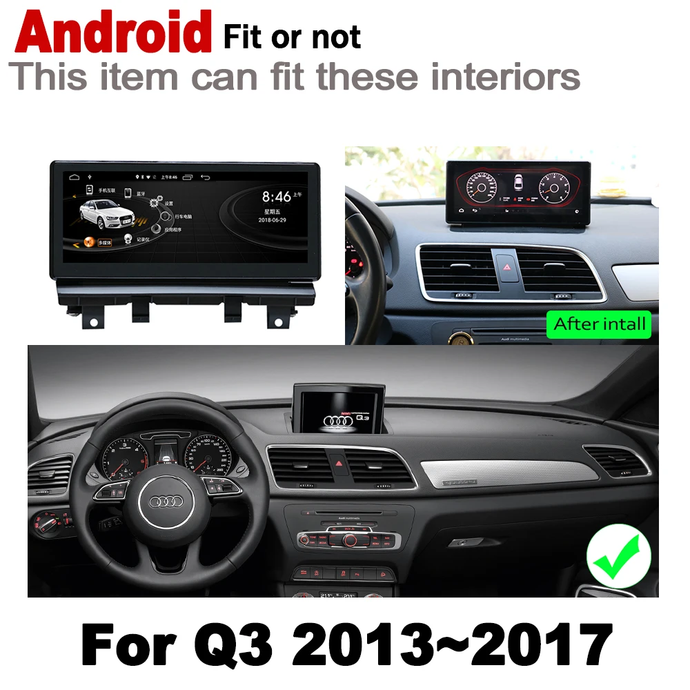 Автомобильный мультимедийный плеер IPS Android 7 0 GPS навигация для Audi Q3 8U 2013 ~ 2018 MMI