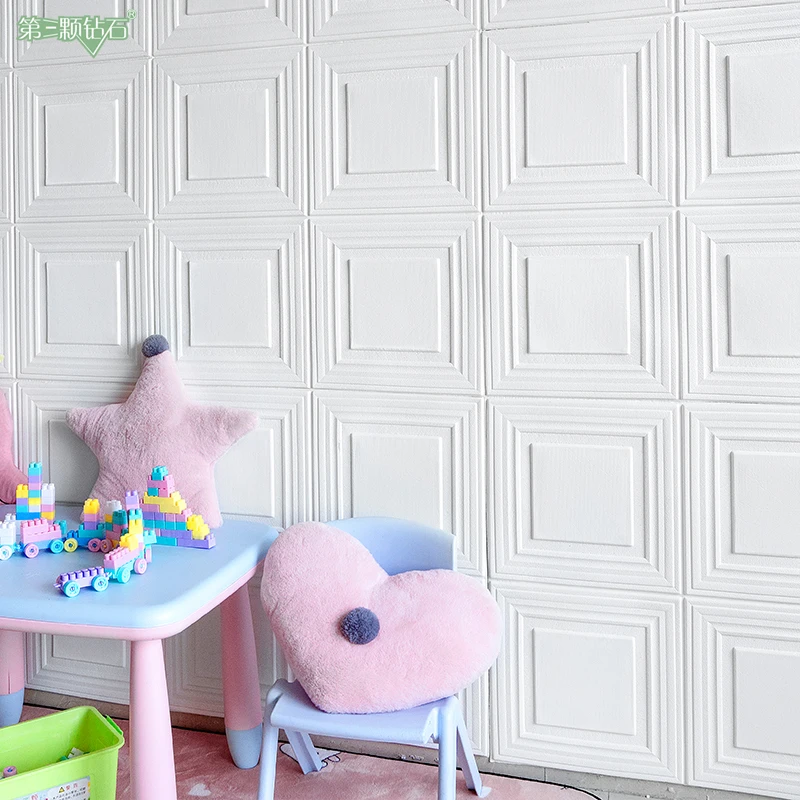 Самоклеящиеся 3D наклейки на стену имитация плитки декоративные