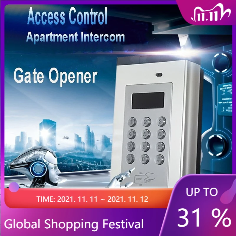 

Многофункциональная система контроля доступа, система сигнализации 2G/3G/4G GSM, домофон с поддержкой RFID-карты для квартир, работающих с владель...