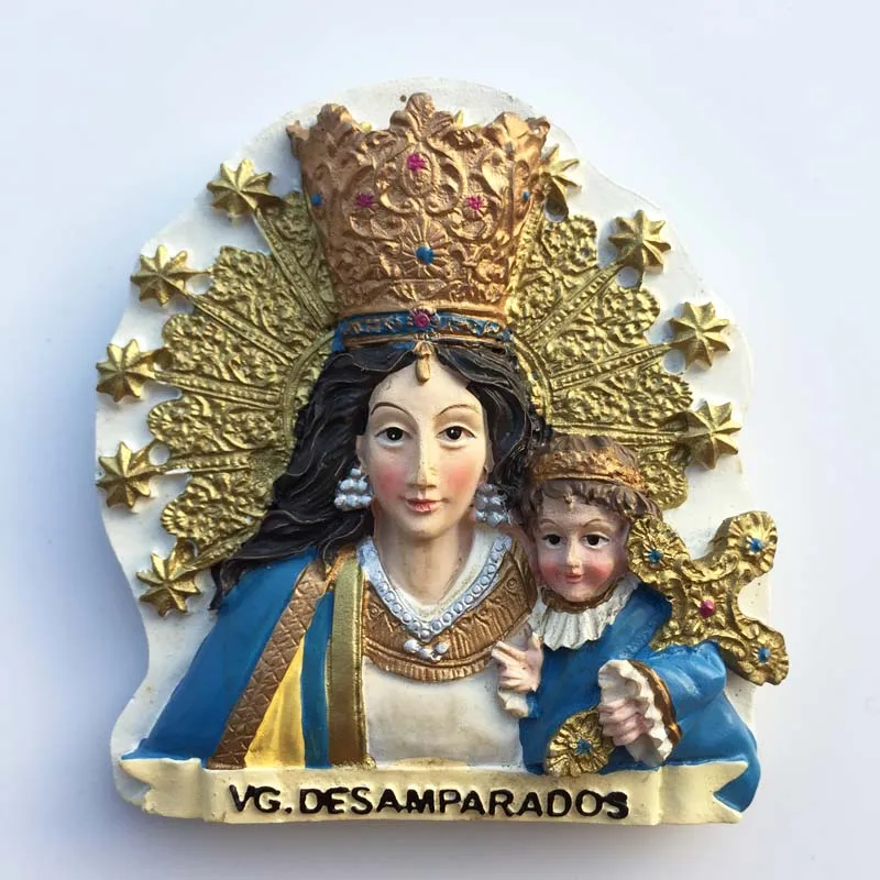 Магнит на холодильник сувенир из Испании Дева Мария искусство ремесла украшения