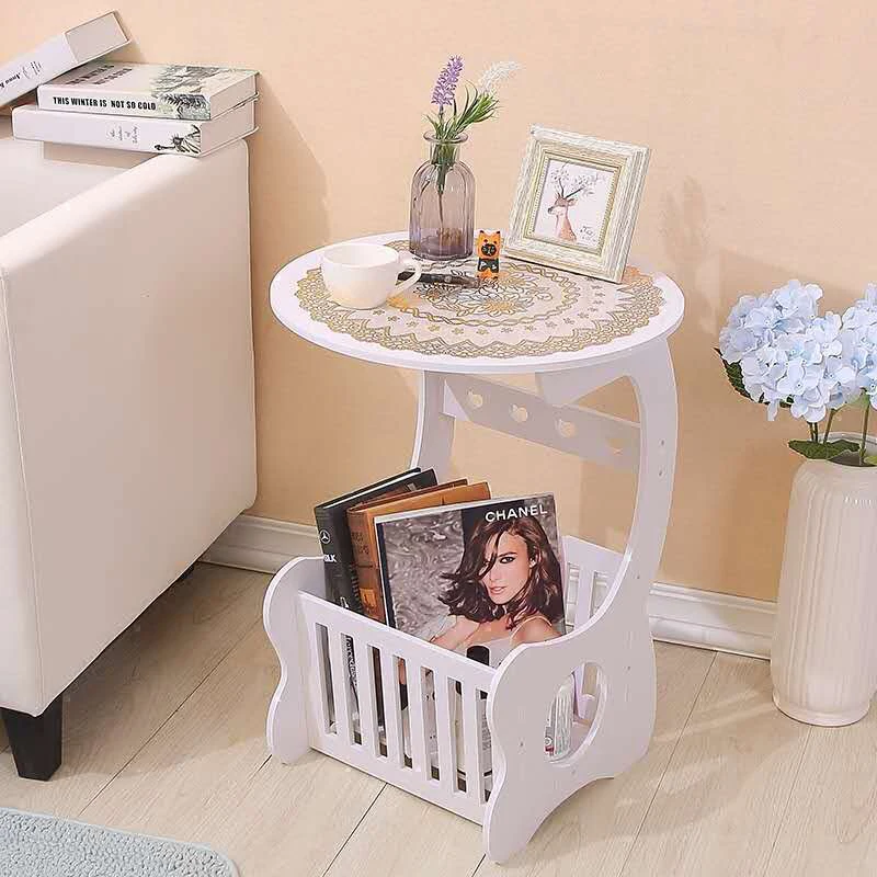 

Coffeetable Sofa Side Cabinet Single Corner Table Living Room Furniture Modern Nordic Simple Computer Magazine Small Side Tables
