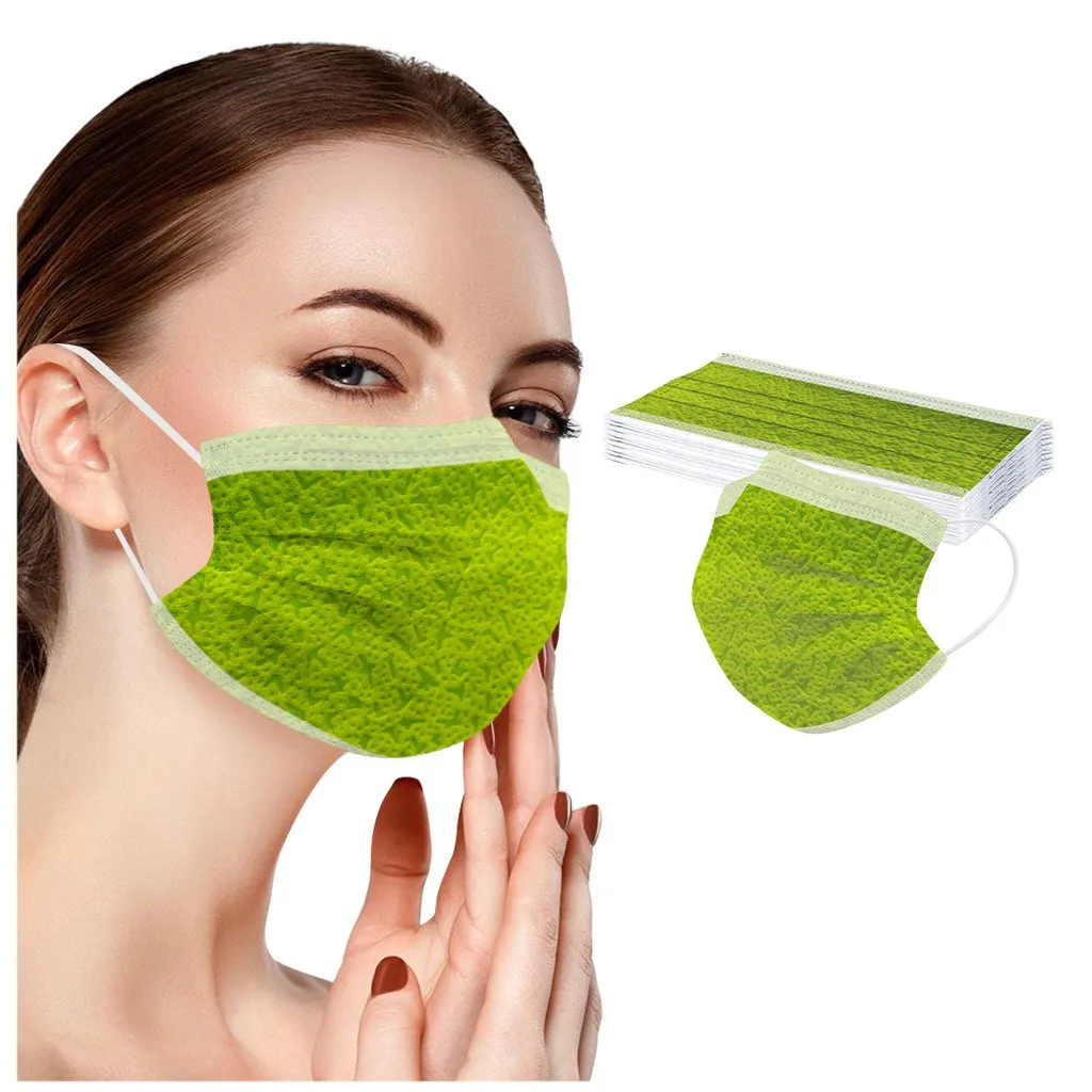

10pcs Adult PM2.5 Mouth Caps Disposable Face Mask 3Ply Adjustable Ear Loop Protection Mouth Cover mascarilla masque femme#