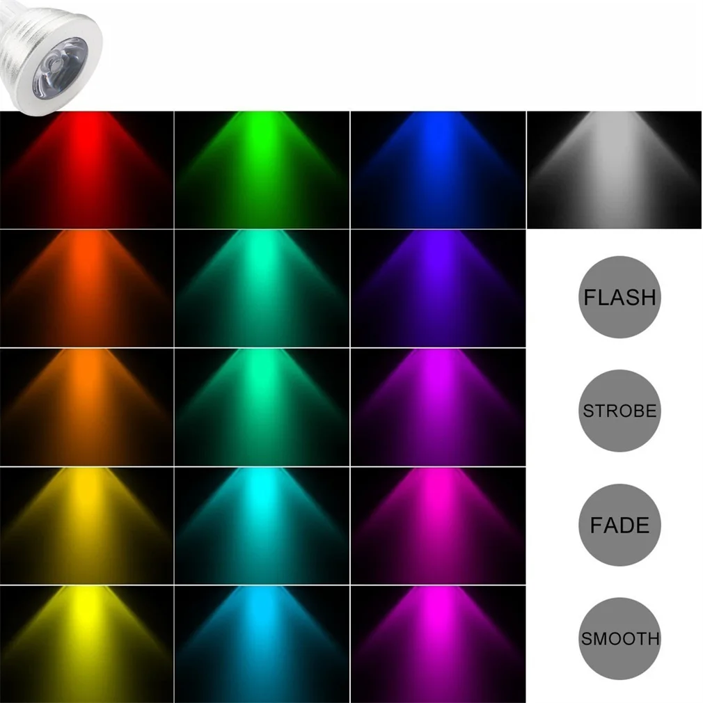 Алюминий сплава легкий мини E27 RGB светодиодный светильник 3 Вт AC85V-265V Светодиодный