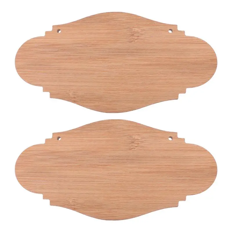 

2pcs Unfinished Blank Sign Hanging Sign Decorative Wood Plaques for DIY Craft