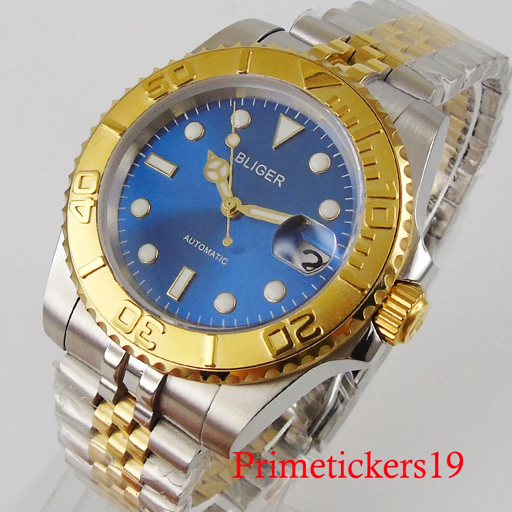 

Мужские наручные часы с синим циферблатом, 40 мм, NH35 Miyota 8215