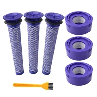 6 pack pre filters and 2 pack hepa post filters replacements compatible dyson v8 and v7 cordless vacuum cleaners