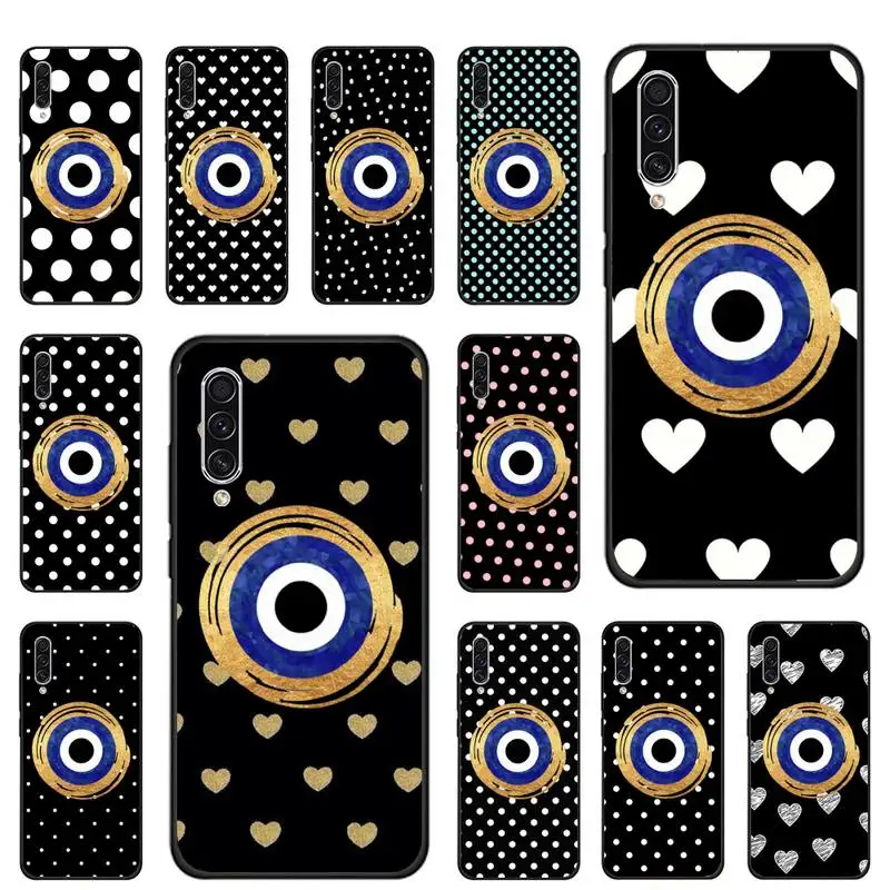 

evil Eye design fashion Phone Case For Samsung galaxy S note 7 8 9 10 20 fe edge A 6 10 20 30 50 51 70 lite plus Soft Silicone