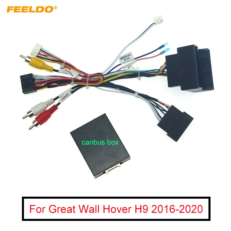 FEELDO автомобильный 16pin аудио жгут проводов с Canbus коробка для Great Wall Hover H9 DVD плеер