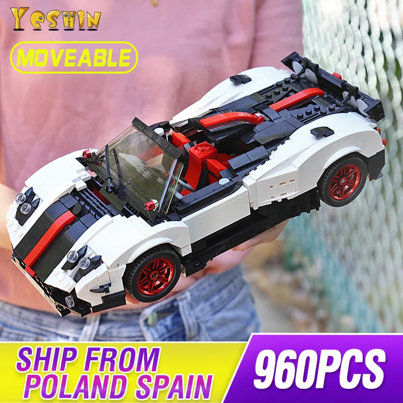 Креативный высокотехнологичный автомобиль MOC гоночный Кабриолет на пять