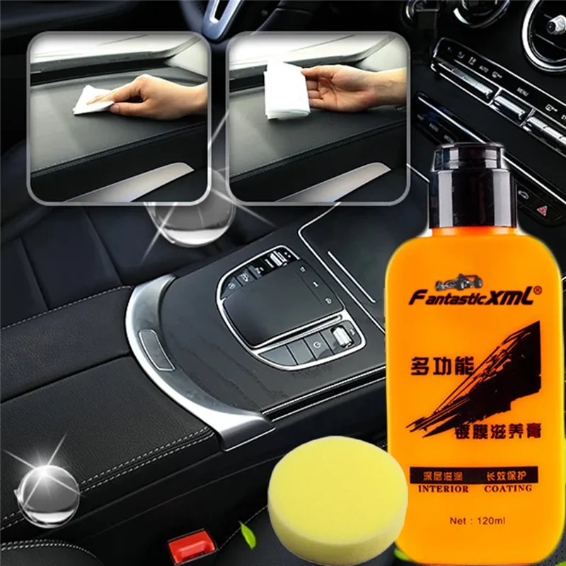 CARPRIE Car Interior Coating Polish Leather Renovated Paste Agent Cleaner Automotive Maintenance + Sponge | Автомобили и