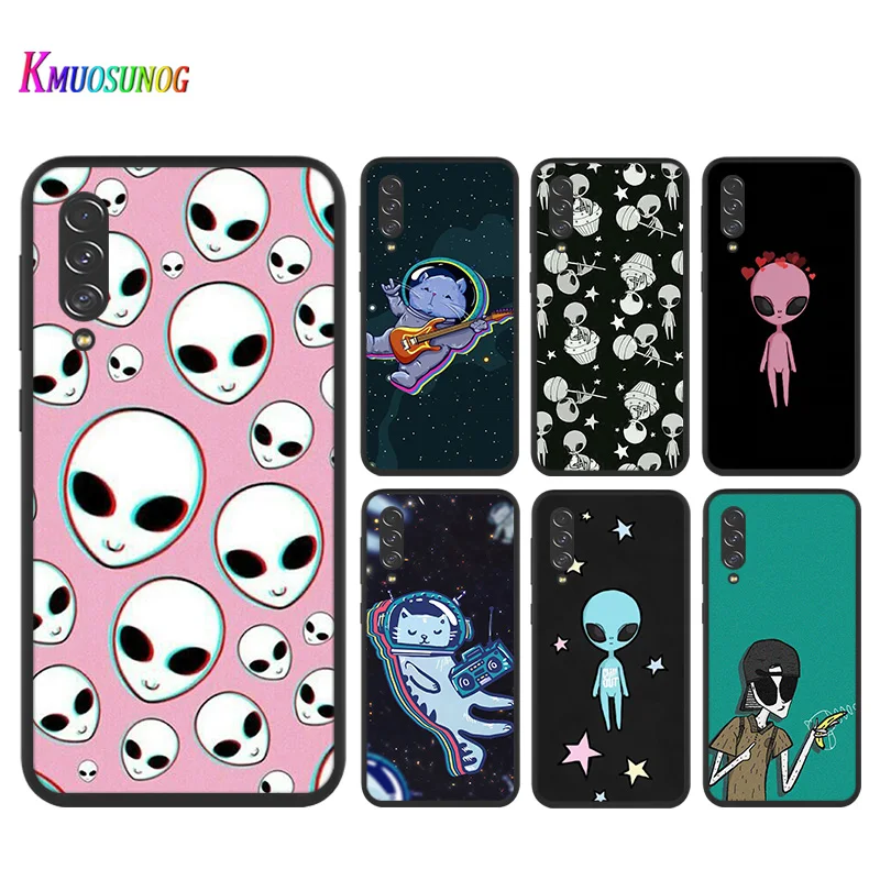 

Planet Alien Space Astronaut for Samsung Note 8 9 10 20 Ultra Plus Pro 5G M01 M02 M60S M62 F62 Black Phone Case