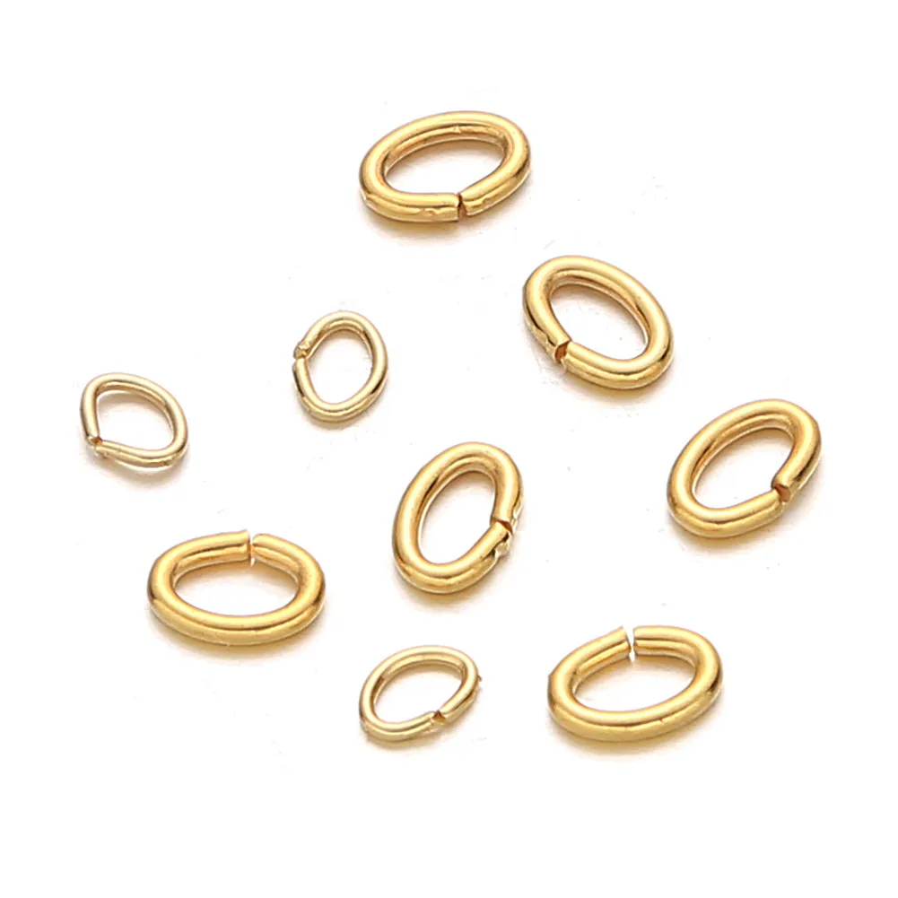 Разрезные кольца 50 шт./лот из нержавеющей стали овальное соединительное кольцо