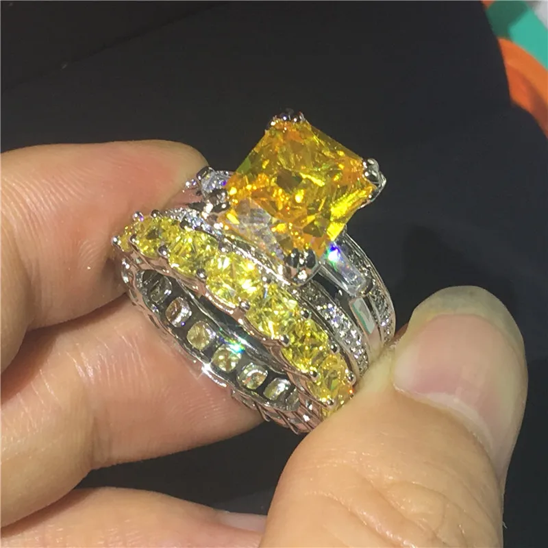 Женский комплект колец из серебра 925 пробы обручальные кольца с изображением