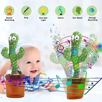 6pcs electronic dancing cactus singing dancing usb recharge decoration gift for kids funny early education toys