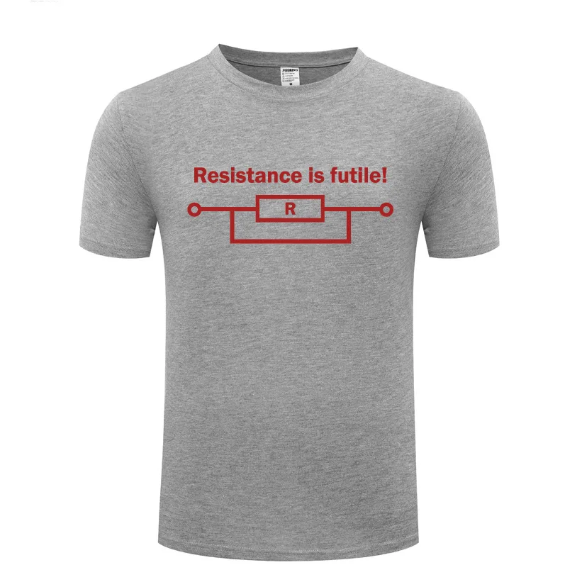 

Funny Resistance Is Futile Joke Geek Nerd Cotton T Shirt Cute Men O-Neck Summer Short Sleeve Tshirts Letter Tees