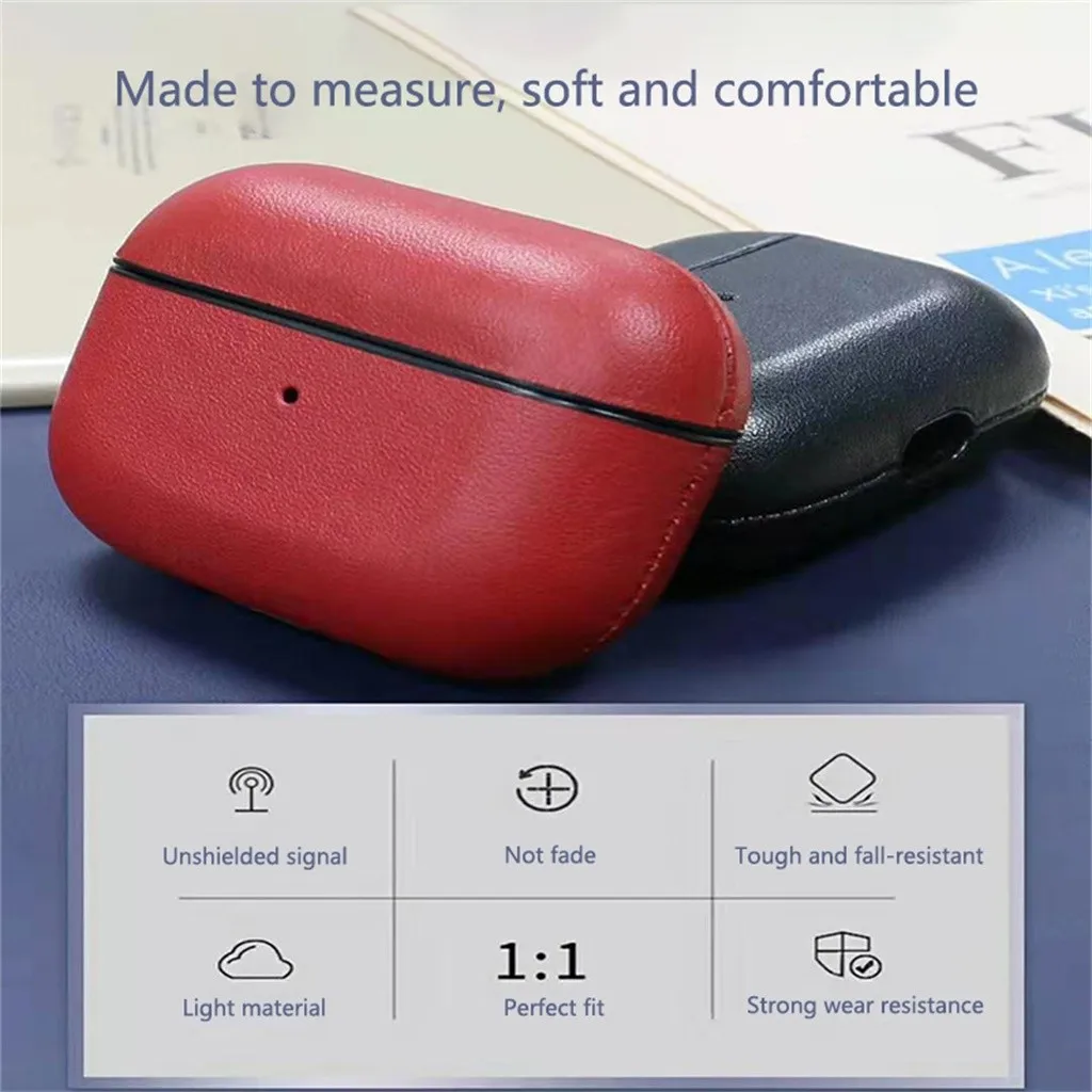 Для AirPods Pro футляр из натуральной кожи защитный чехол для наушников кожного