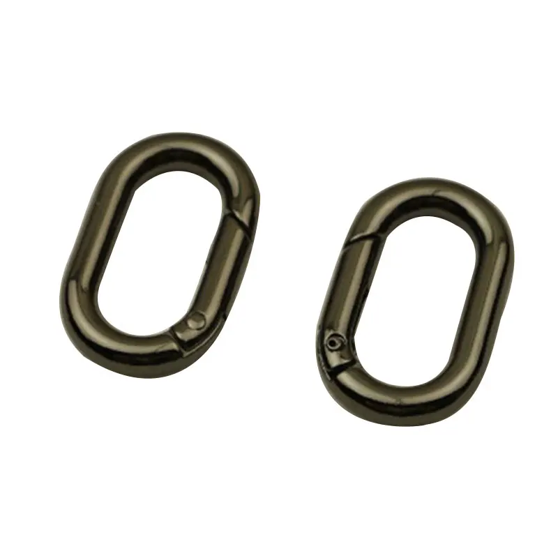 

1x Metal Oval Ring Snap Hook Spring Gate Trigger Clasps Clips for Leather Craft Belt Strap Webbing Keychain Hooks