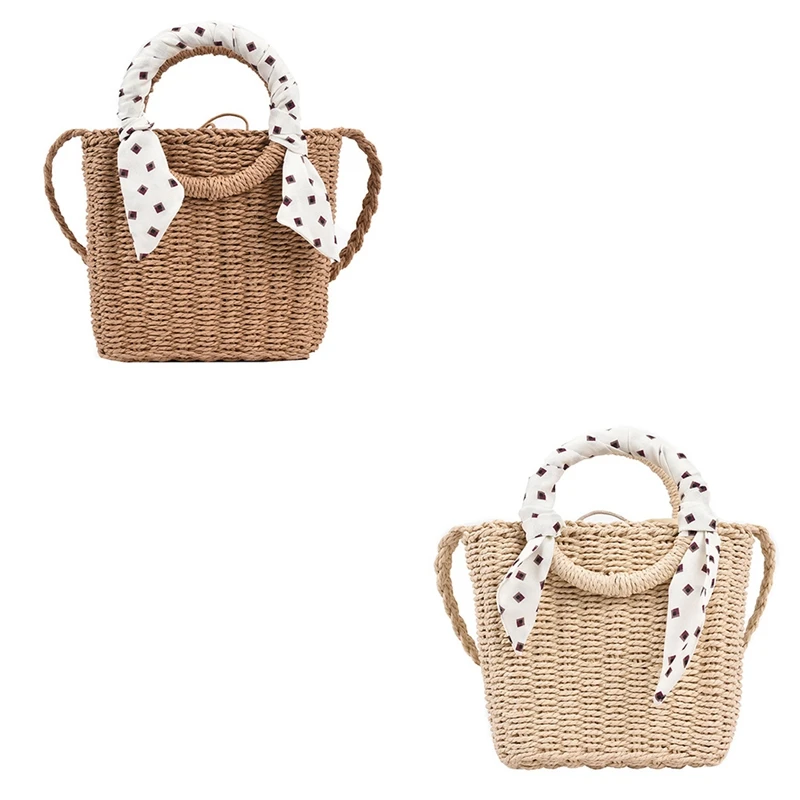 

Новая летняя женская Соломенная пляжная сумка, Женская дорожная сумка-тоут, удобная женская сумка-мессенджер на одно плечо, сумка-тоут