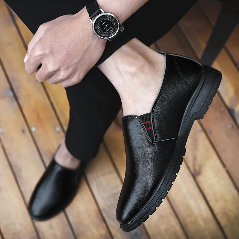 

loafers for men genuine leather shoes loafers slip on homme moccasins men black shoes outdoor luxury brand shoes Footwear