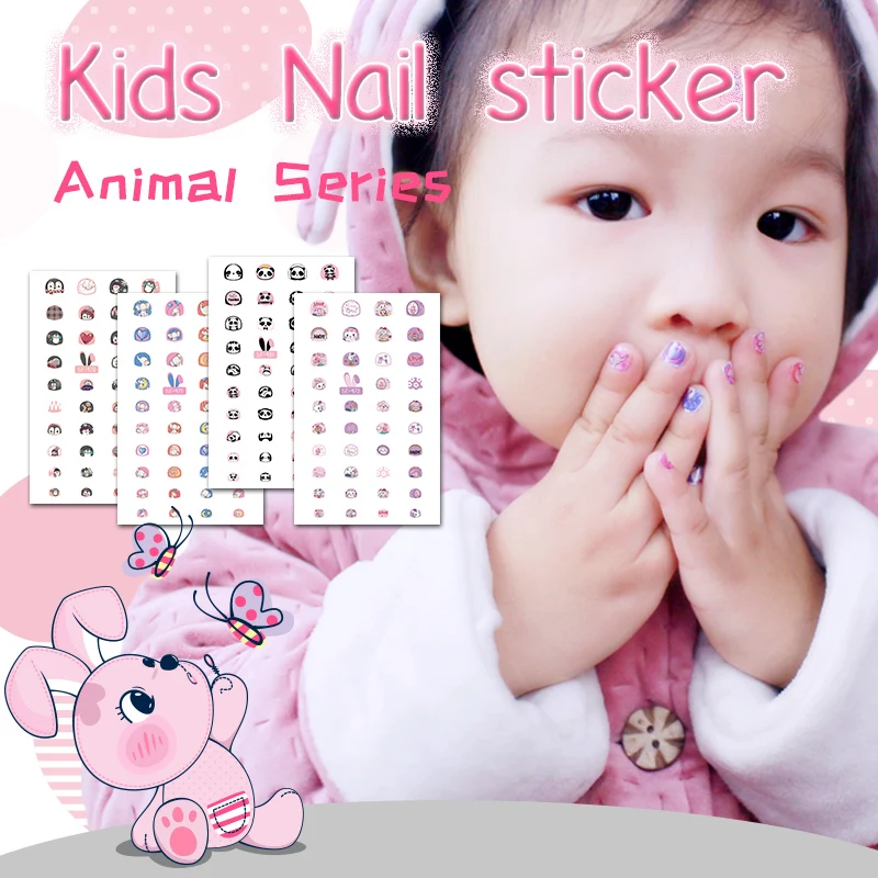 1 лист детские наклейки для ногтей полное покрытие размер милый мультяшный узор